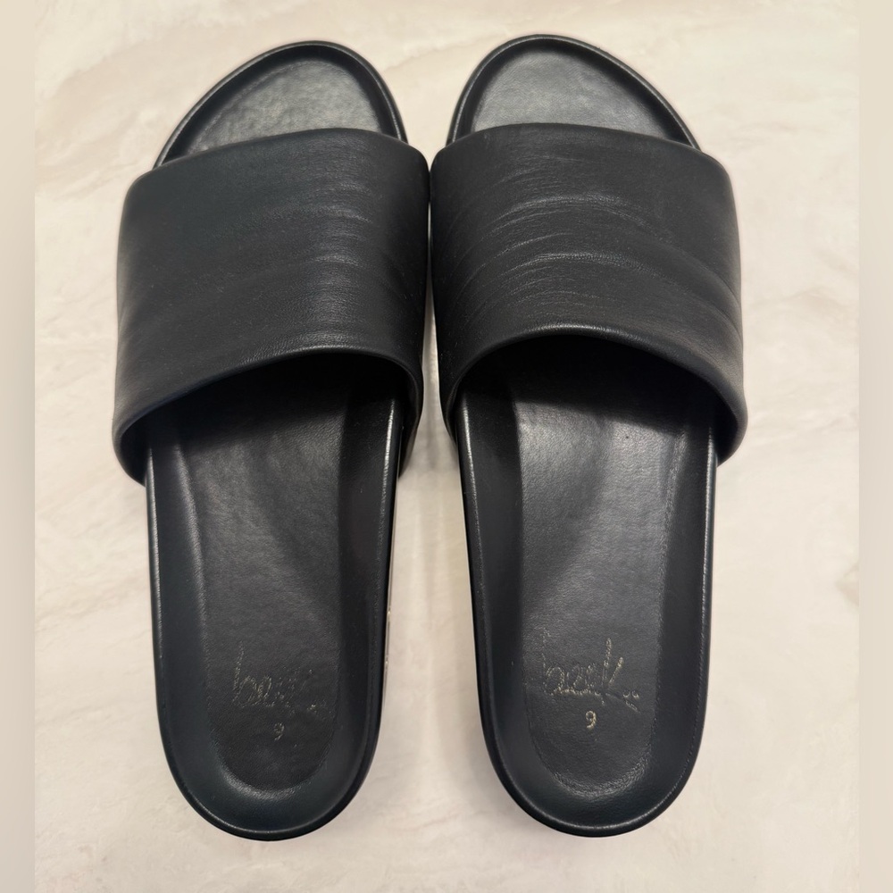 Beek Black Slide Sandals